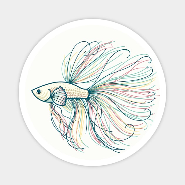 Colorful Fish Magnet by CreativeSage